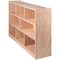 Natural Wood Kids Storage Cabinet 8 Compartments Child-Friendly